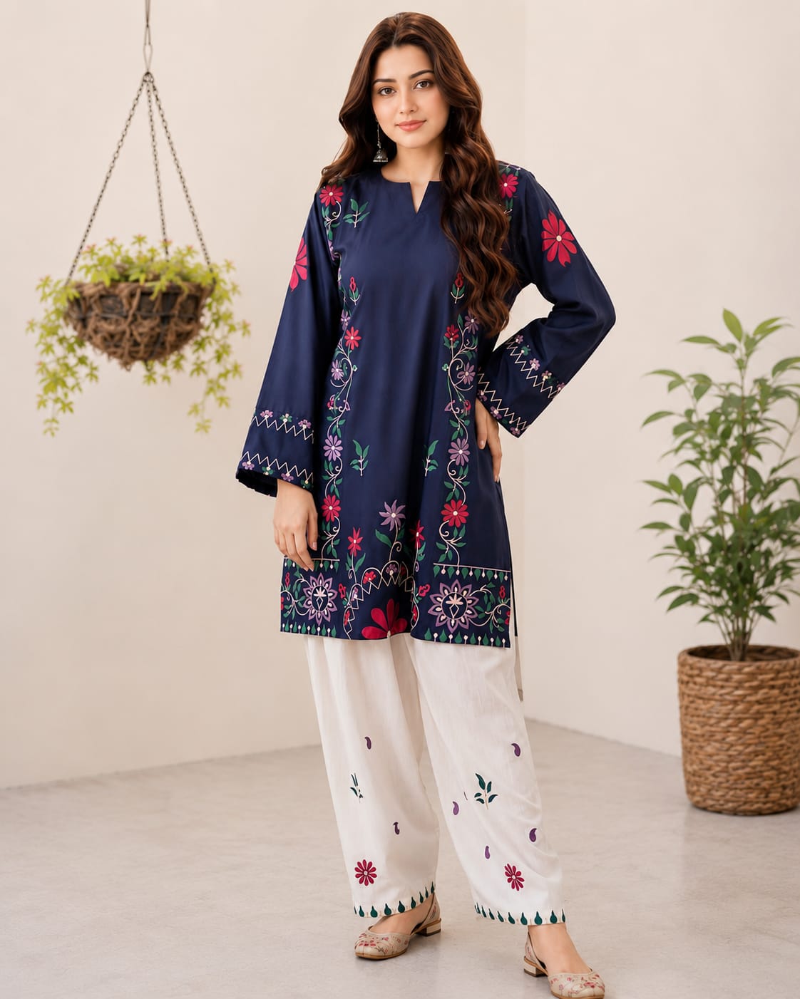 SR-MB70 Lawn Fully Embroidered 2pc Embroidered Trouser as well