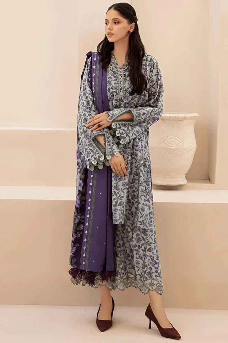 SR-BQ403 Digital Printed Khaddar 3Pc Suit With Digital Printed Khaddar Dupatta