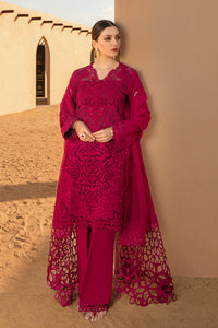 RANG RASIYA-3PC LAWN CHIKANKAARI EMBROIDERED SHIRT WITH KHADDI NET EMBROIDERED DUPATTA AND TROUSER-BIC-4647