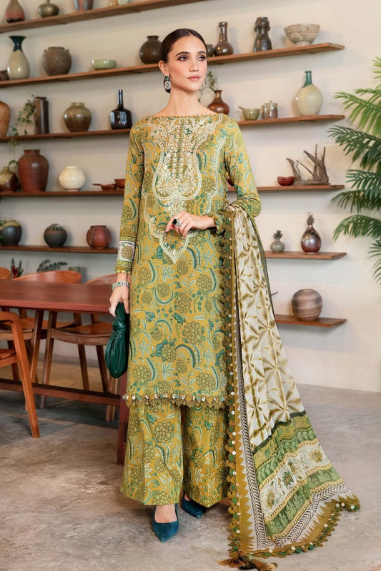Digital Printed Lawn 3pc Suit With Digital Printed Lawn Dupatta