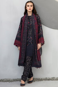 SR-BQ406 Digital Printed Khaddar 3Pc Suit With Digital Printed Khaddar Dupatta