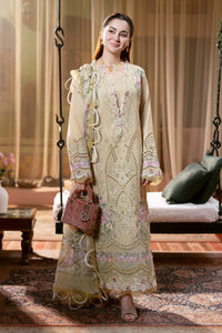 JADE-3PC LAWN CHIKANKARI EMB SHIRT WITH CHIFFON PRINTED DUPATTA AND TROUSER-BIC-4505