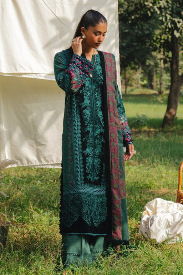 SR-SP2565 Unstitched Embroidered Lawn 3pc Suit With Poly Lawn Dupatta
