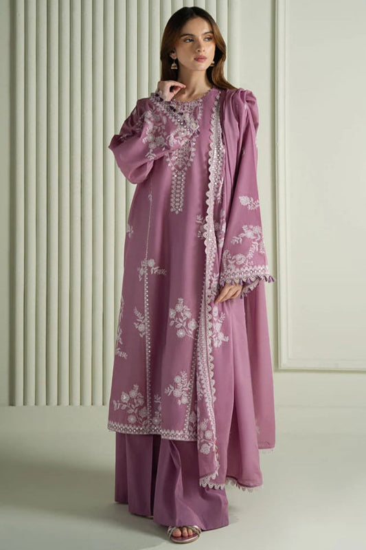 SR-CS900 Unstitched Heavy Embroidered Lawn Suit With Embroidered Lawn Dupatta