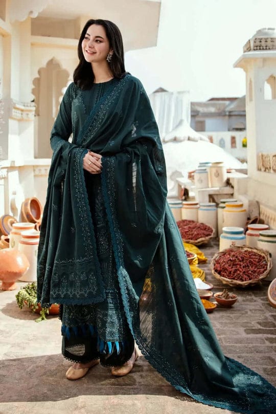 SR-MB935 Unstitched Fully Embroidered Lawn Suit Embroidered Lawn Dupatta