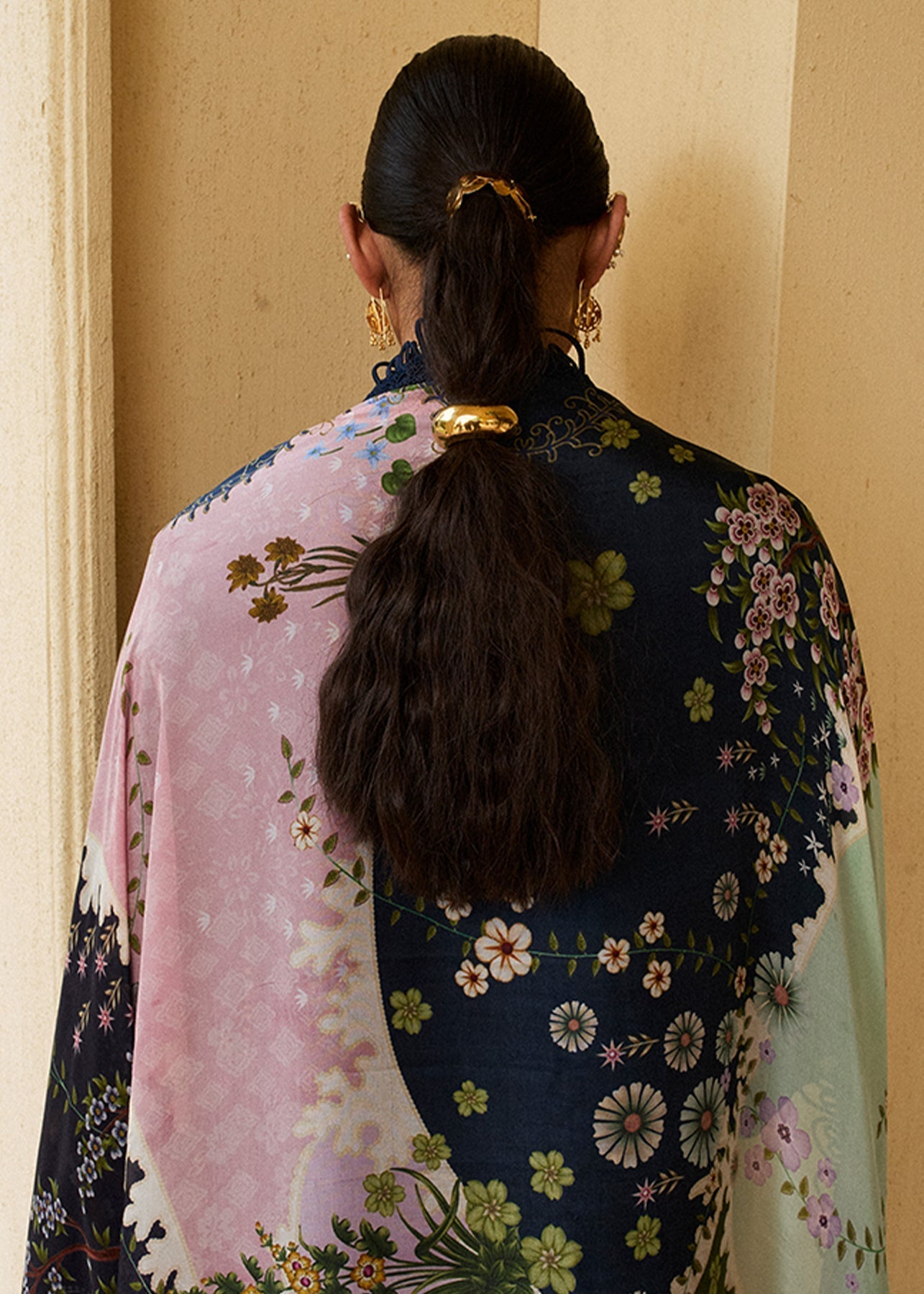 SUFFUSE-3PC LAWN CHIKAN EMBROIDERED SHIRT WITH CHIFFON PRINTED DUPATTA AND TROUSER-BIC-4731