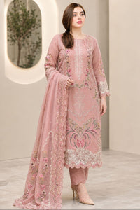 Luxury Lawn Unstitched Embroidered 3pc Suit With Lawn Embroidered Dupatta