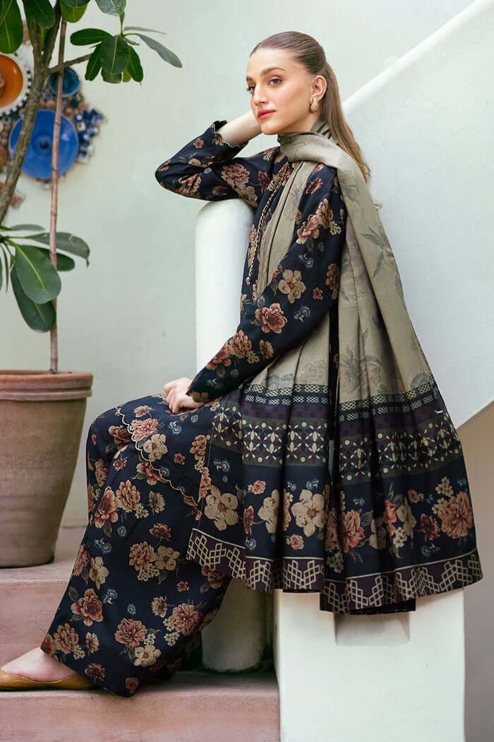 SR-BQ412 Digital Printed Lawn Suit 3pc With Lawn Digital Printed Dupatta