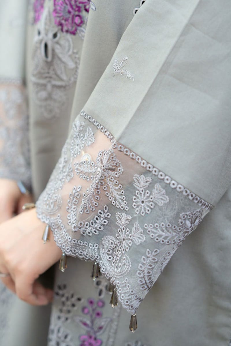 SR-842 Unstitched Embroidered Dhanak Suit 3pc With Embroidered Dhanak Shawl