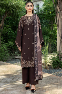 SR-BQ140 Dhanak Embroidered Suit With Digital Printed Wool Shawl