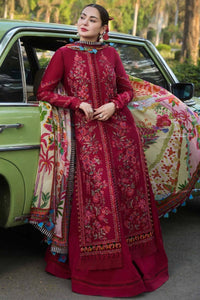 SR-MB550 Dhanak Embroidered Suit With Digital Printed Woolen Shawl