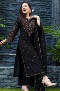 SR-BT2800 HIGHLY RECOMMENDED Unstitched Fully Embroidered Lawn Suit With Embroidered Bamber Chiffon Dupatta
