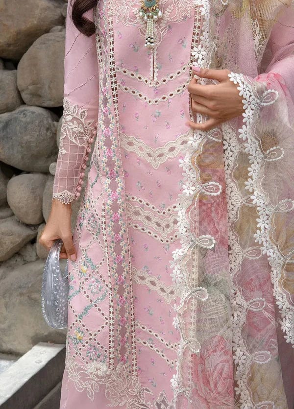 SR-CM2600 Lawn Unstitched 3pc Embroidered Suit With Embroidered Poly Lawn Dupatta