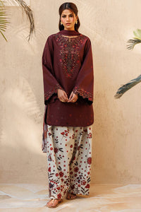 SR-IZ236 Neckline & Sleeves Embroidered Digital Printed Lawn Suit 3pc With Monar Digital Printed Dupatta