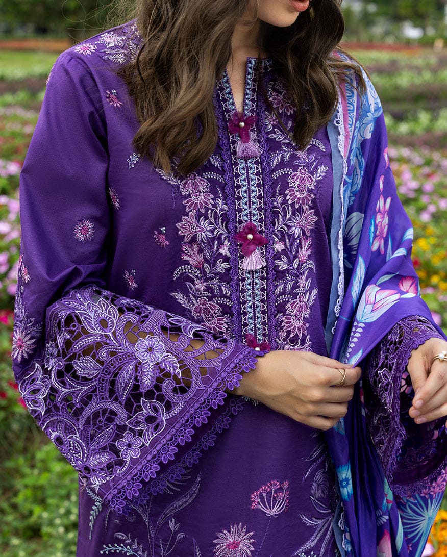 SR-MS2770 Lawn Unstitched Embroidered 3pc Suit With Monar Digital Printed Dupatta