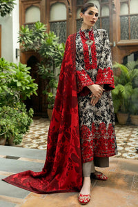 SR-MB437 Digital Printed Linen Suit 3pc with Linen Digital Printed Dupatta & Embroidered Patches