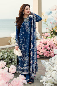 QALAMKAR-3PC LAWN EMBROIDERED SHIRT WITH KHADDI NET EMBROIDERED DUPATTA AND TROUSER-BIC-4608
