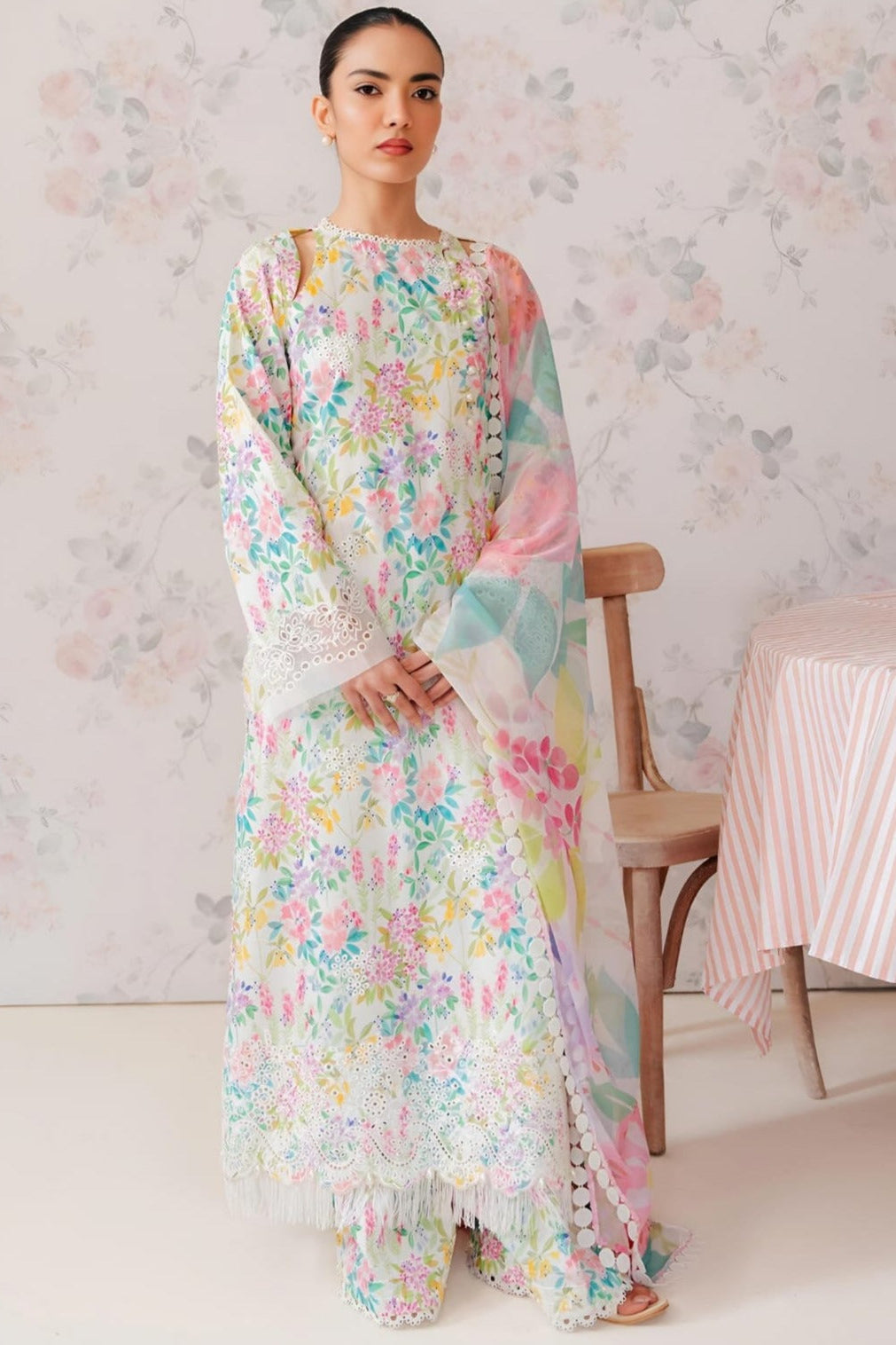SR-AF70 Digital Printed Khaddar Suit 3pc with Khaddar Digital Printed Dupatta