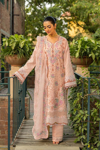MAHNUR-3PC LAWN EMBROIDERED SHIRT WITH KHAADI NET EMBROIDERED DUPATTA AND TROUSER -BIC-4668