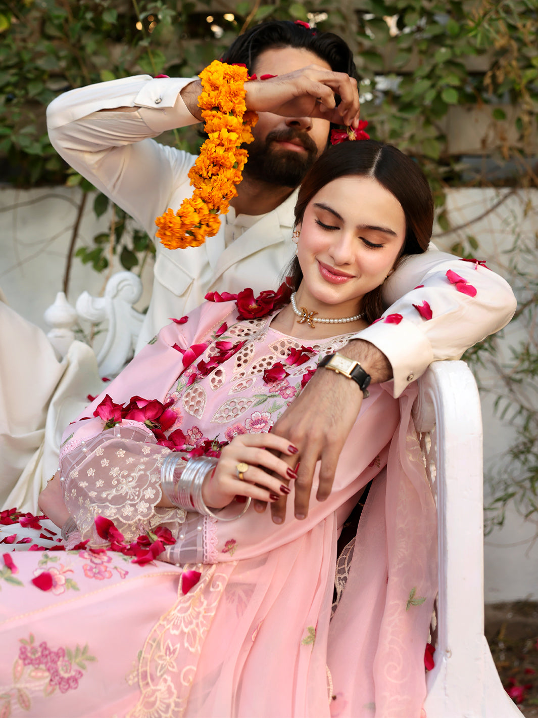 MAHNUR-3PC LAWN EMBROIDERED SHIRT WITH KHADDI NET EMBROIDERED DUAPTTA AND TROUSER-BIC-4643