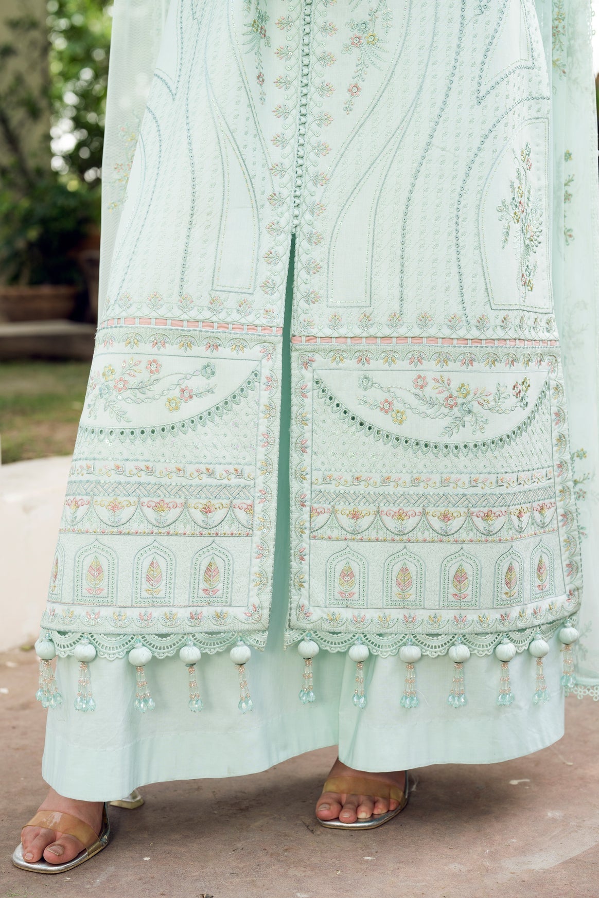 JAZMIN-3PC LAWN EMBROIDERED SHIRT WITH ORGANZA EMB DUPATTA AND TROUSER-BIC-4624