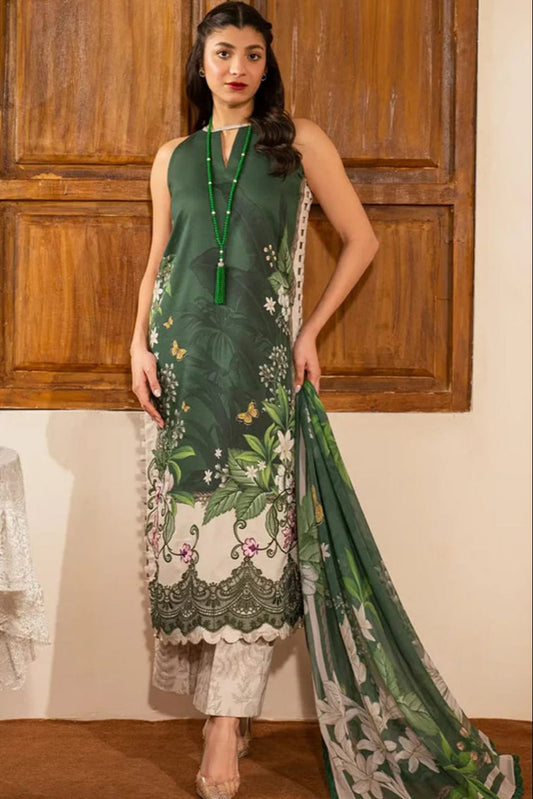 Digital Printed Lawn Suit 3pc with Lawn Digital Printed Dupatta