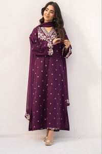 SR-PZ97333 Unstitched Embroidered Lawn Suit 3pc With Bamber Chiffon Embroidered Dupatta