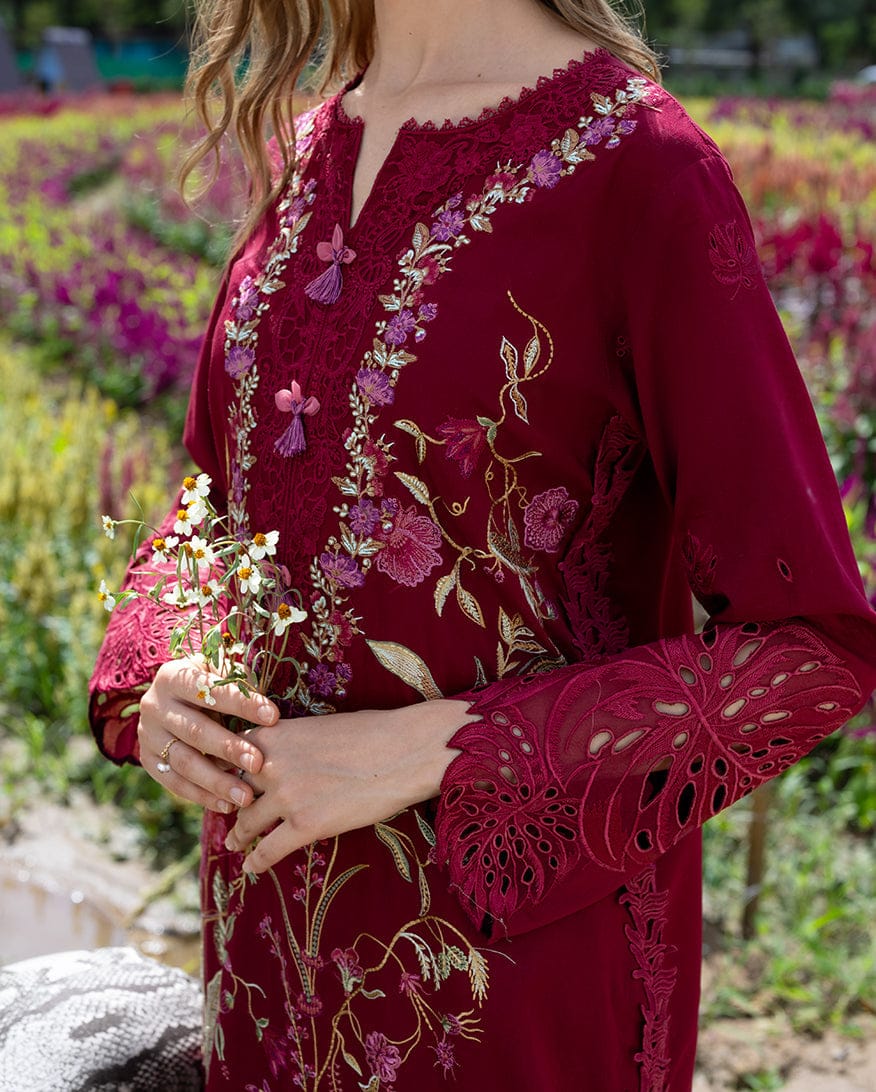 SR-MS2750 Lawn Unstitched Embroidered 3pc Suit With Monar Digital Printed Dupatta