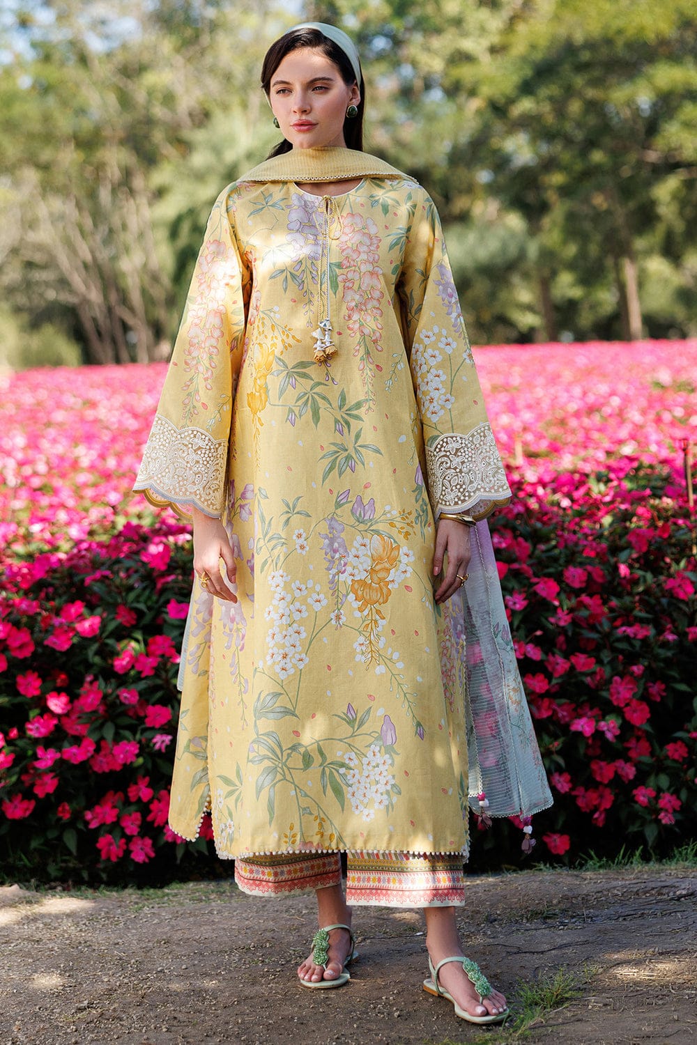 SR-JZ205 Unstitched Digital Printed Lawn Suit 3pc With Digital Printed Lawn Dupatta