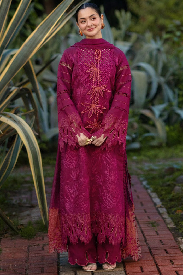 SR-RR2810 Lawn Unstitched Embroidered 3pc Suit With Lawn Fully Embroidered Dupatta