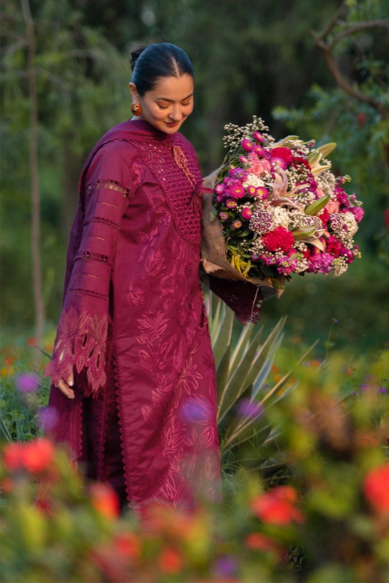 SR-RR2810 Lawn Unstitched Embroidered 3pc Suit With Lawn Fully Embroidered Dupatta