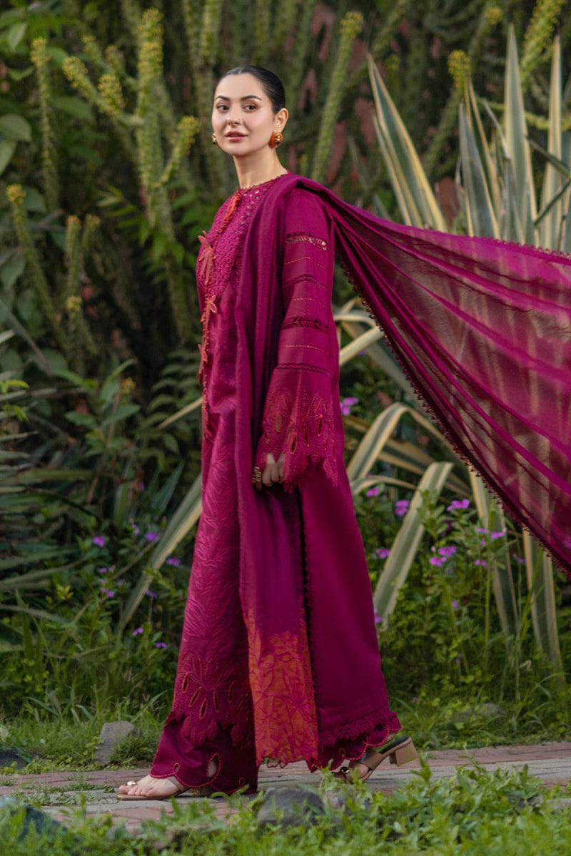 SR-RR2810 Lawn Unstitched Embroidered 3pc Suit With Lawn Fully Embroidered Dupatta