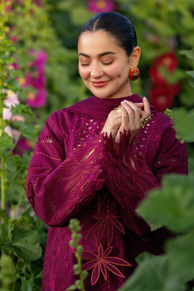 SR-RR2810 Lawn Unstitched Embroidered 3pc Suit With Lawn Fully Embroidered Dupatta