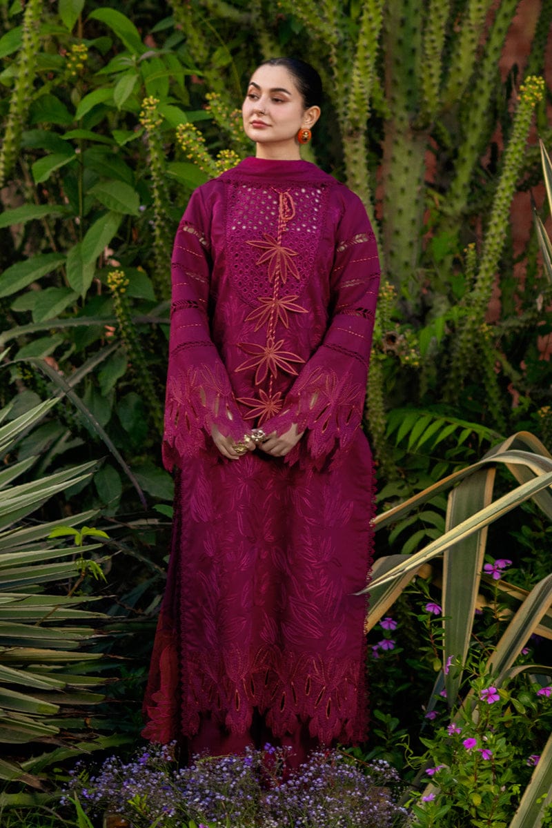 SR-RR2810 Lawn Unstitched Embroidered 3pc Suit With Lawn Fully Embroidered Dupatta