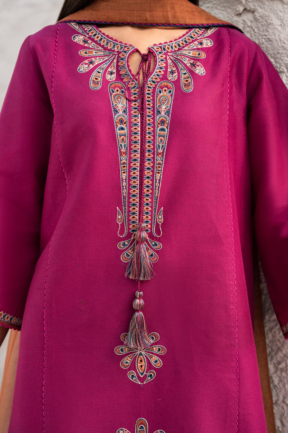 SR-JZ2830 Unstitched Fully Embroidered Lawn Suit With Embroidered Chiffon Dupatta