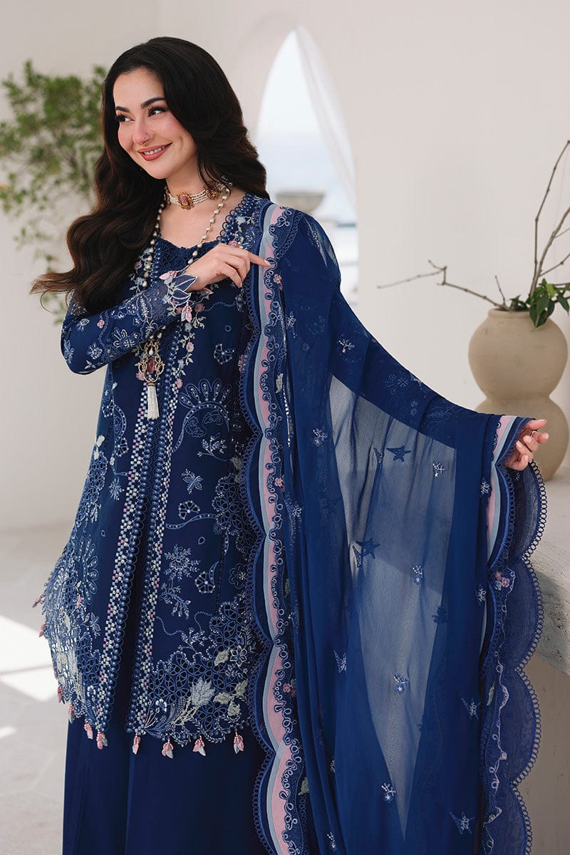 SR-QL2815 Lawn Unstitched Embroidered 3pc Suit With Fully Embroidered Chiffon Dupatta