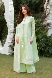 SR-SN2675 Unstitched Fully Embroidered Lawn Suit With Embroidered Organza Dupatta