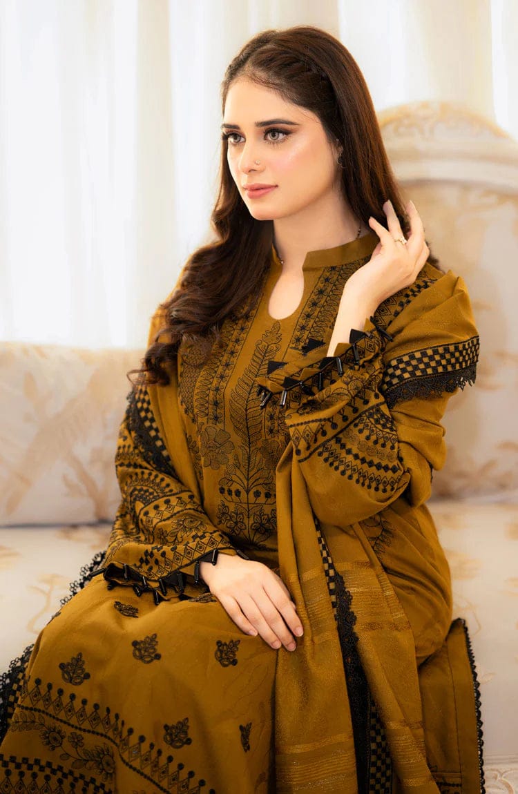 SR-MB100 Unstitched Fully Embroidered Lawn Suit With Embroidered Lawn Dupatta