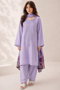 SR-ZS2625 Lawn Unstitched 3pc Embroidered Suit With Digital Printed Poly Lawn Dupatta