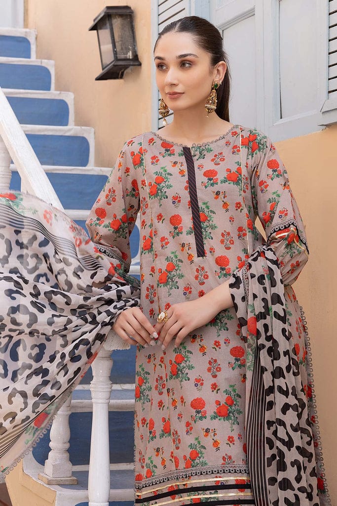 SR-CH06 Unstitched Digital Printed Lawn Suit 3pc With Digital Printed Lawn Dupatta
