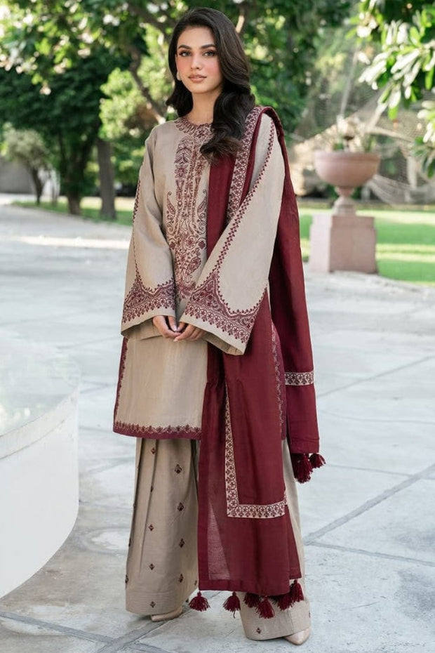 SR-KD910 Unstitched Embroidered Lawn Suit With Lawn Embroidered Dupatta & Embroidered Trouser