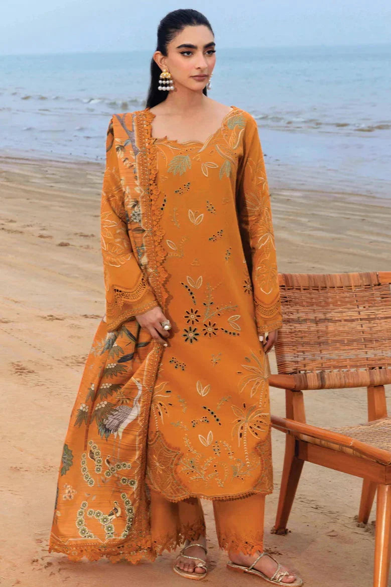 RANG RASIYA-3PC LAWN EMBROIDERED SHIRT WITH CHIFFON PRINTED DUPATTA AND TROUSER -BIC-4556