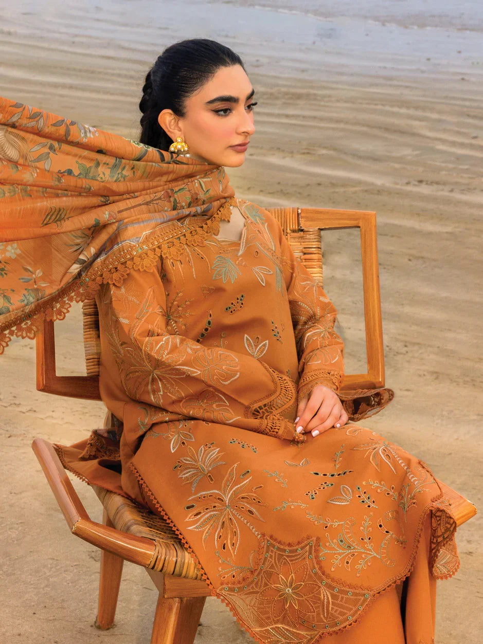 RANG RASIYA-3PC LAWN EMBROIDERED SHIRT WITH CHIFFON PRINTED DUPATTA AND TROUSER -BIC-4556