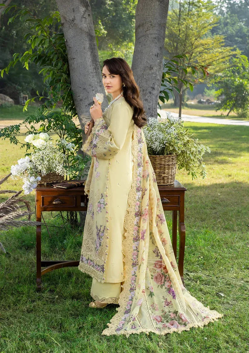 RANG RASIYA-3PC LAWN EMBROIDERED SHIRT WITH CHIFFON PRINTED EMBROIDERED DUPATTA AND TROUSER-BIC-4801