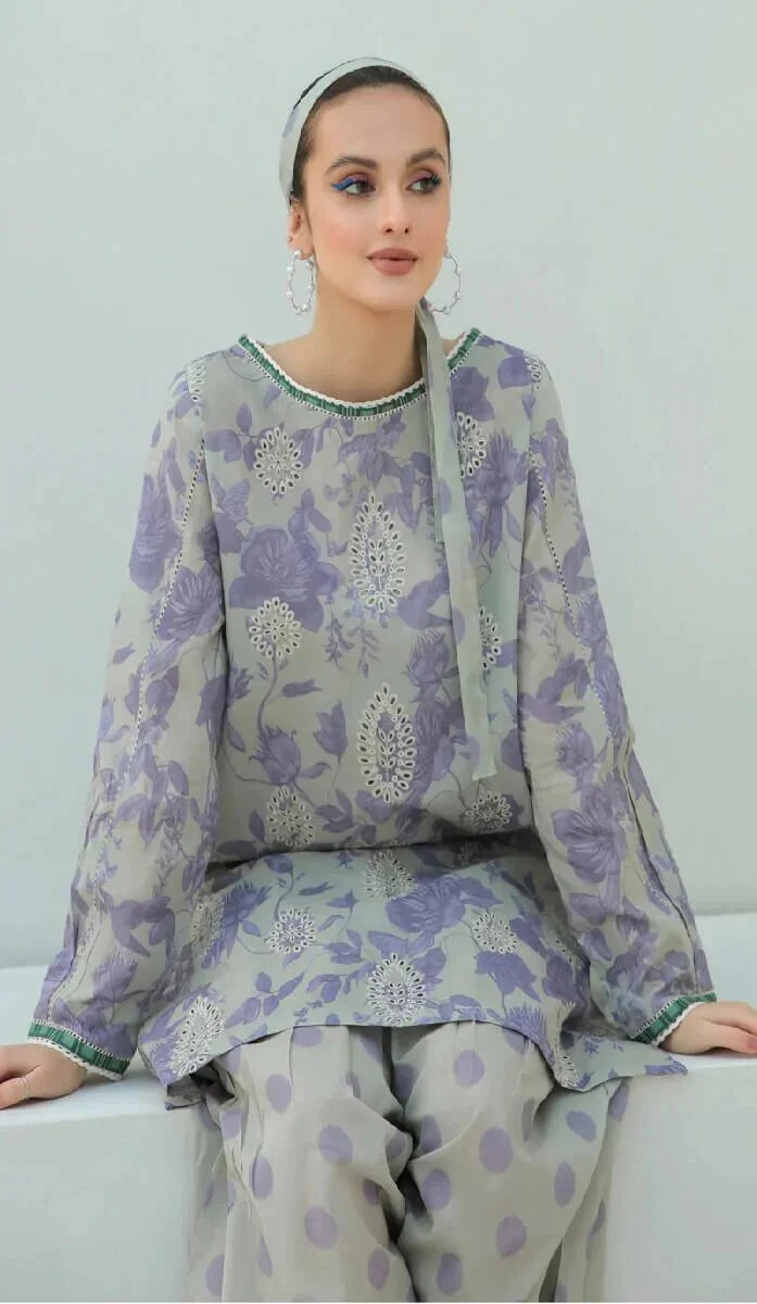2Pc Digital Printed Lawn Suit SR-255