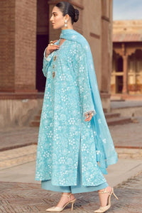 SR-108 Dhanak 3Pc Embroidered Suit With Dhanak Embroidered Shawl