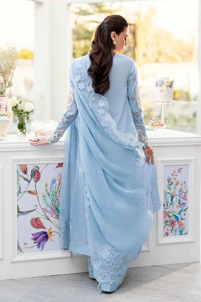 SR-CS2645 Lawn Unstitched Embroidered 3pc Suit With Embroidered Chiffon Dupatta