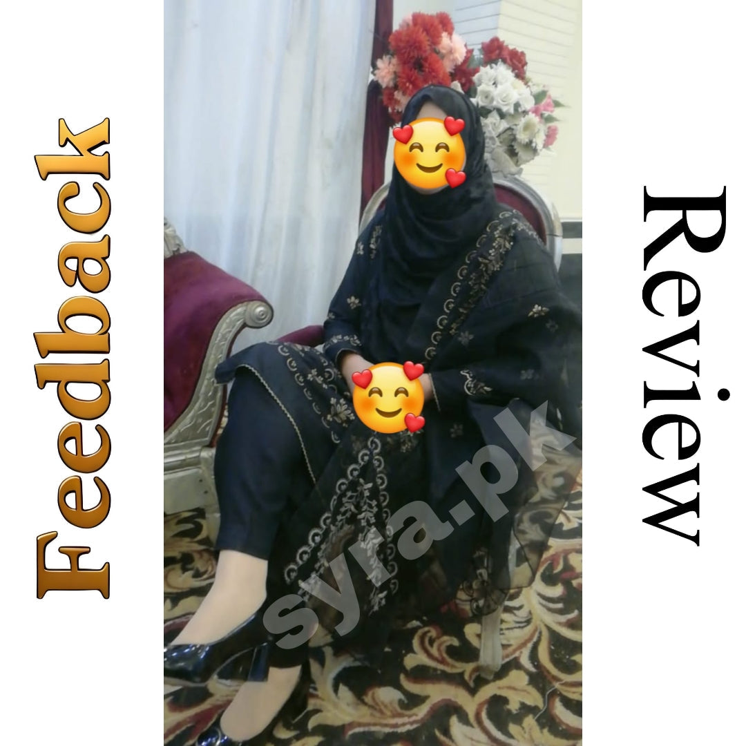SR-NS32 Un-Stitched Lawn Embroidered 3pc With Organza Embroidered Dupatta
