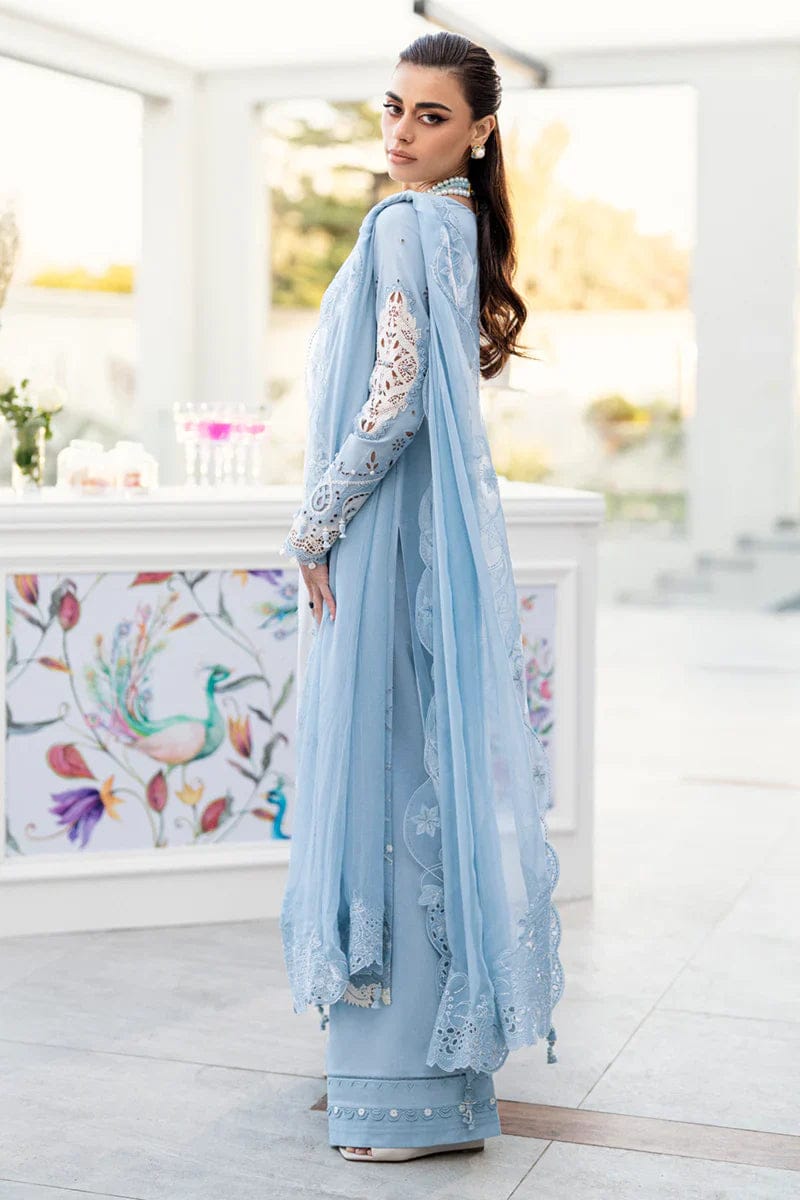 SR-CS2645 Lawn Unstitched Embroidered 3pc Suit With Embroidered Chiffon Dupatta